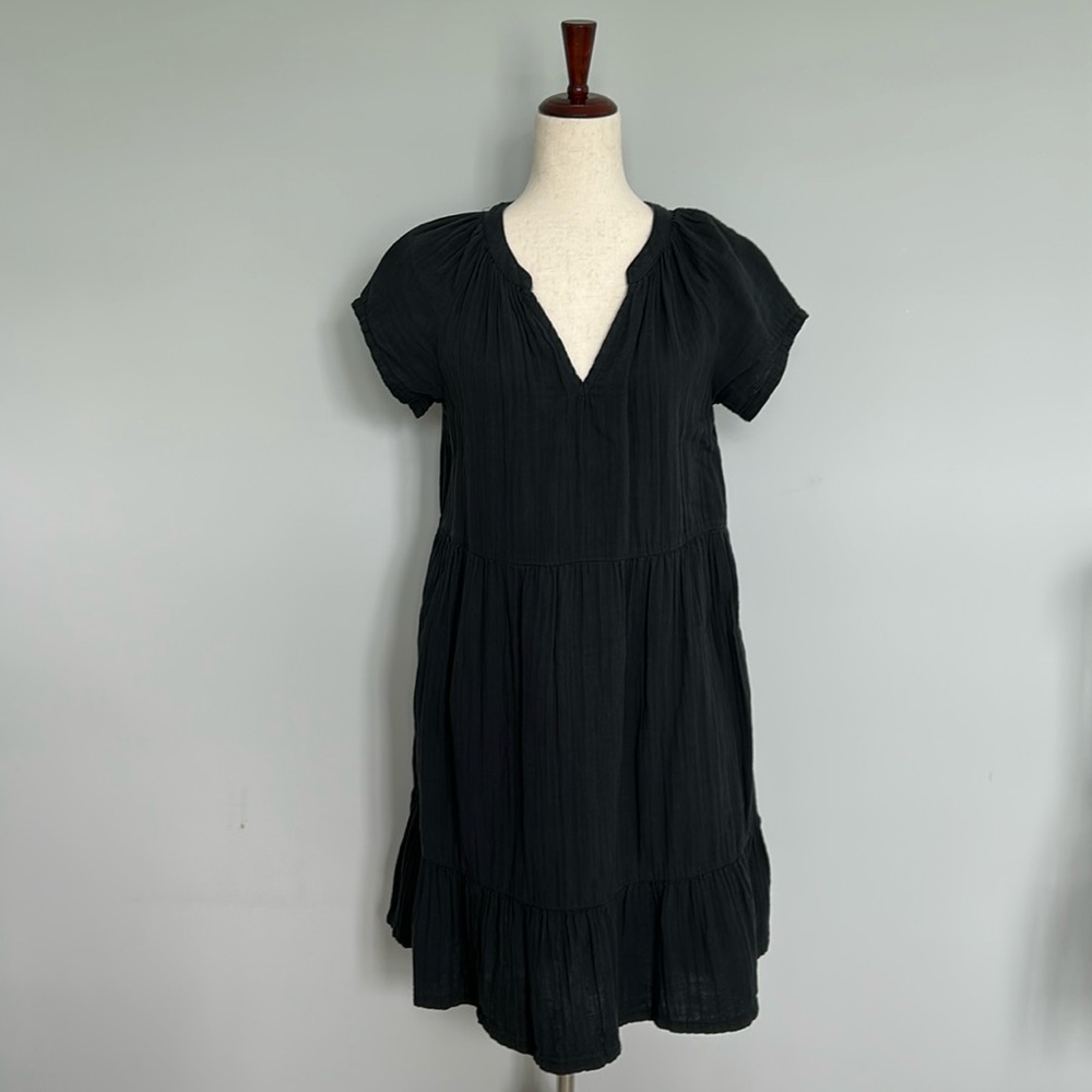 Pact Organic Coastal Double Gauze Throw And Go Dress Size Small